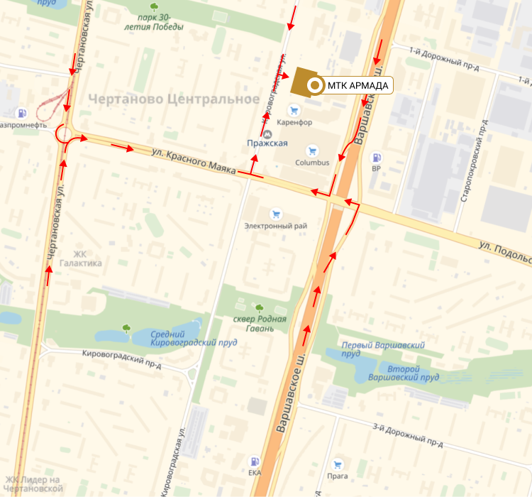 Схема проезда